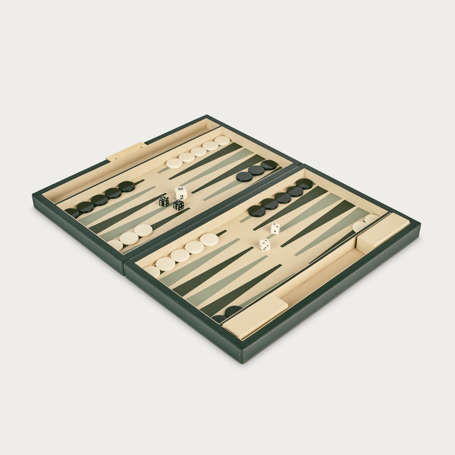 Neptune Accessories_Living accessories_Stationery & books default Neptune Leather Backgammon Set, Constable Green