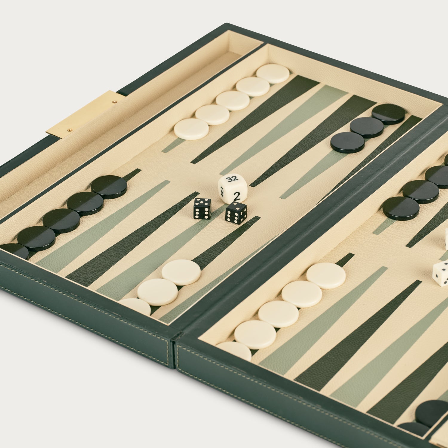 Neptune Accessories_Living accessories_Stationery & books default Neptune Leather Backgammon Set, Constable Green