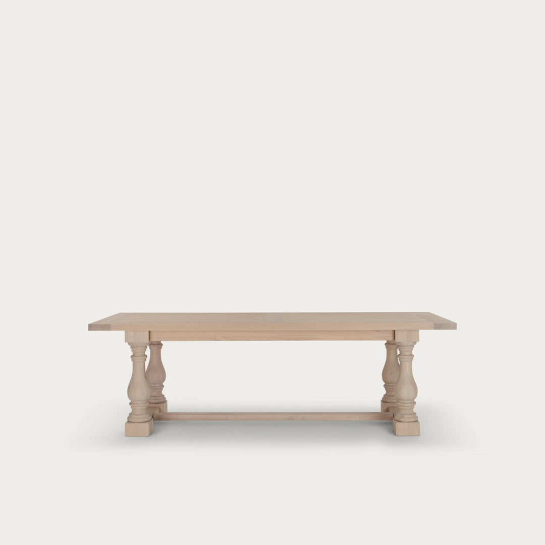 Wycombe 2 Seater Oak Dining Bench with Back – Neptune
