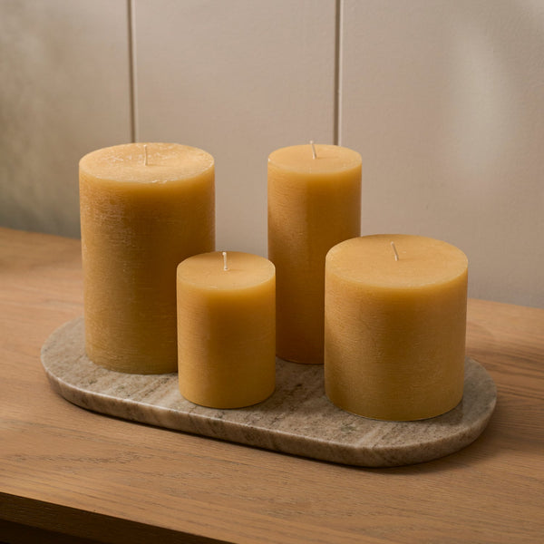Neptune Candles Blyton Pillar Candle, Saffron