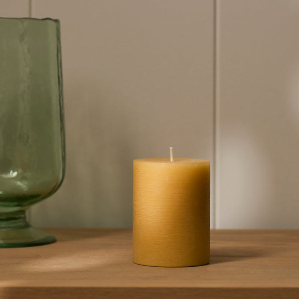 Neptune Candles 7x9cm Blyton Pillar Candle, Saffron