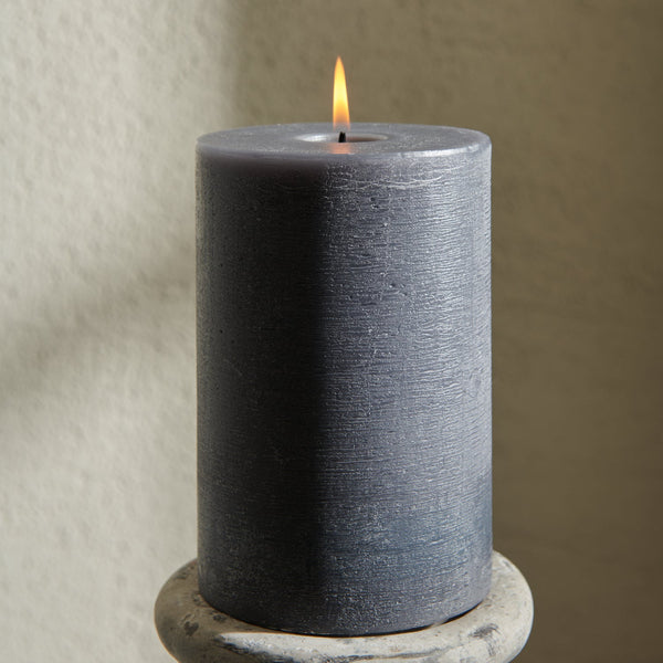 Neptune Candles 10x15cm Blyton Pillar Candle, Charcoal