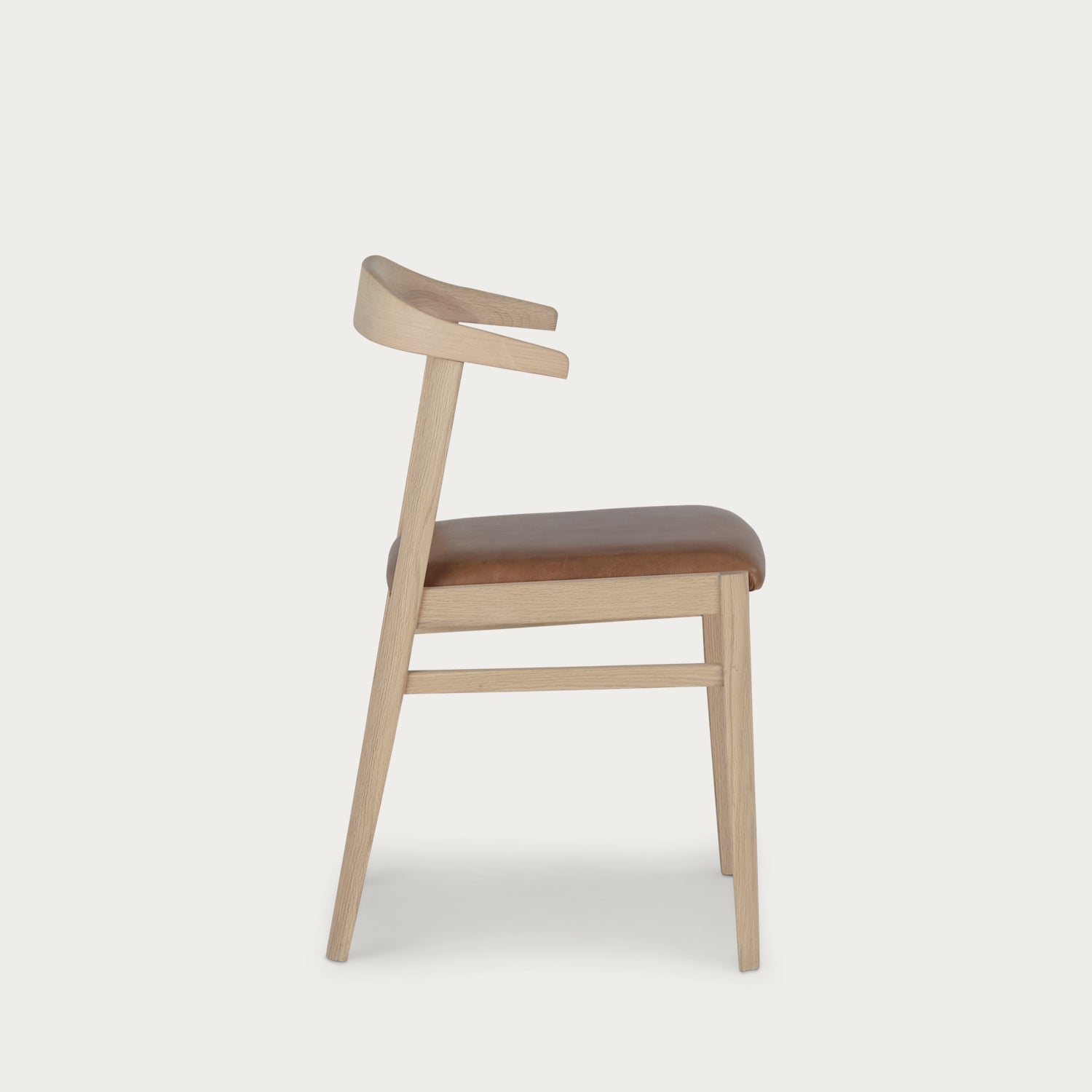 Neptune Chairs Borough Oak Dining Chair, Barnaby Leather