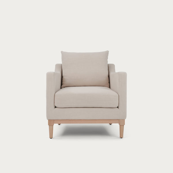 Neptune Furniture_Upholstery_Sofas default Renewed Eliza Armchair - Sig Lin Moss  - Natural Oak Legs