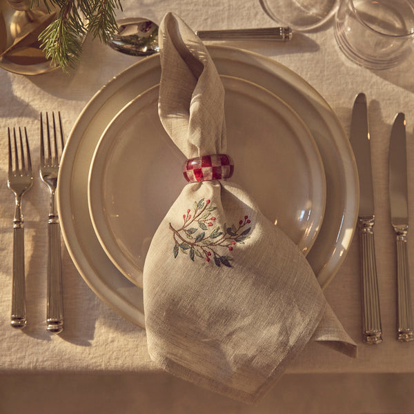Neptune Accessories_Tabletop_Table linens default Festive Spring Embroidered Napkins, Set of 4