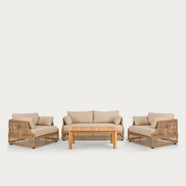 Neptune Garden Sets Longmeadow Garden Sofa, Armchairs & Kew Coffee Table Set
