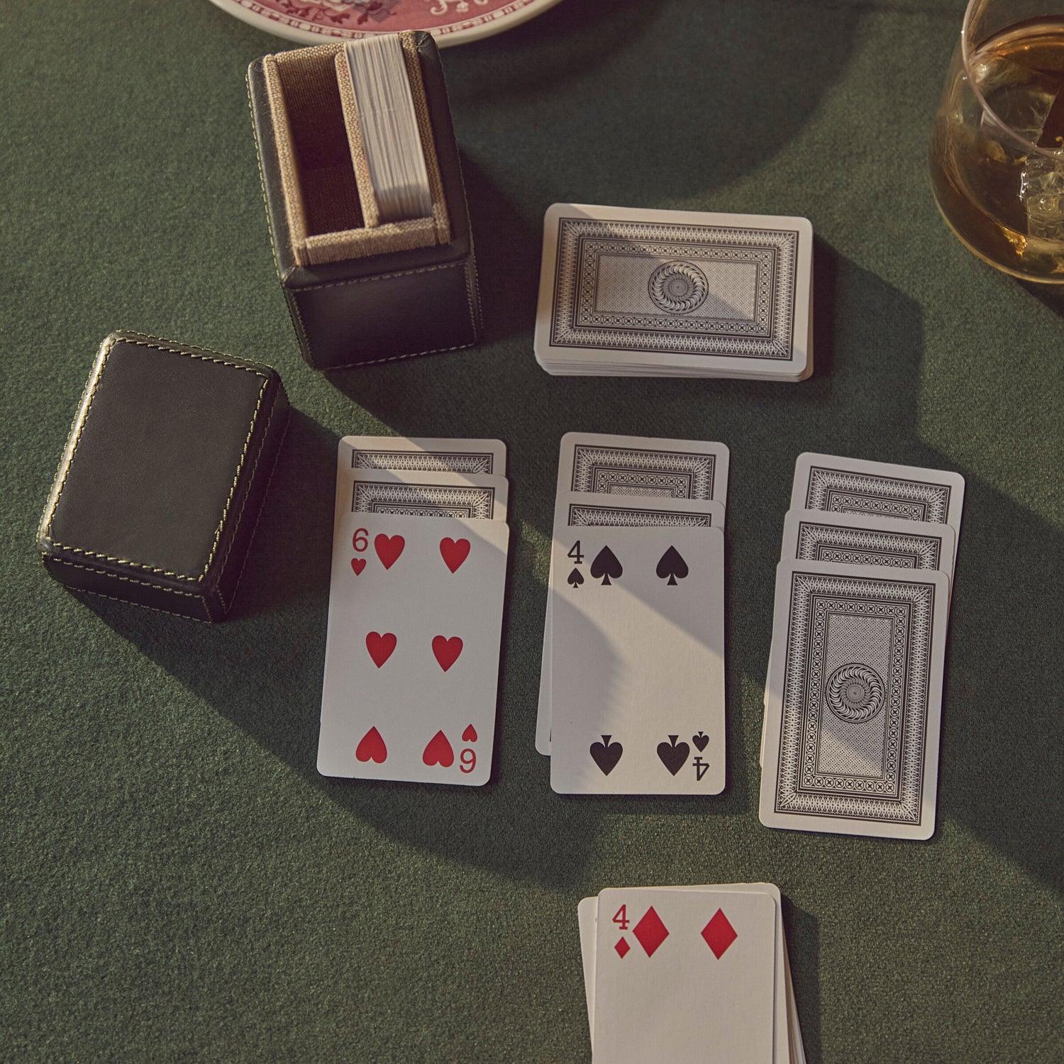 Neptune Accessories_Living accessories_Stationery & books default Neptune Leather Playing Cards Box, Constable Green