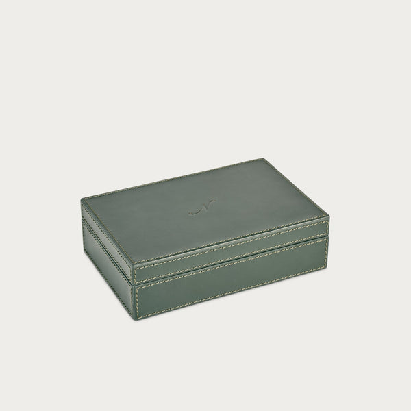 Neptune Accessories_Living accessories_Stationery & books default Neptune Leather Playing Cards Box, Constable Green