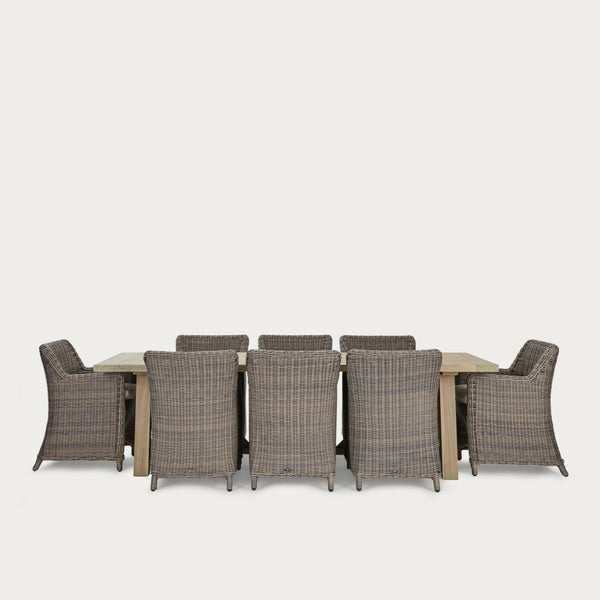 Neptune Garden Sets Reed Stanway 8 Seater Dining Set with Carver Chairs