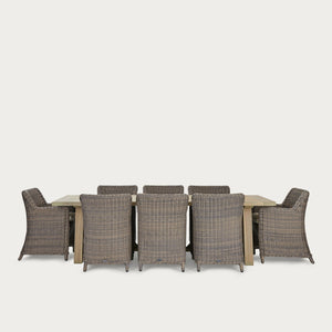 Neptune Garden Sets Reed Stanway 8 Seater Dining Set with Carver Chairs