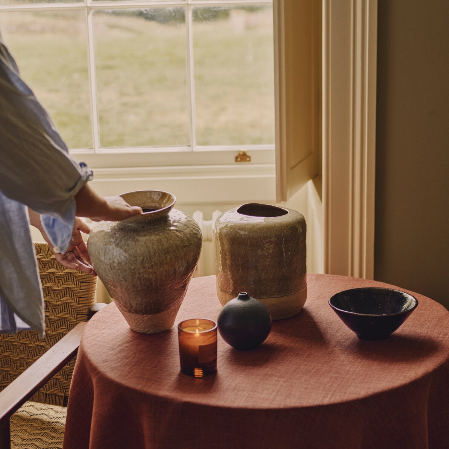 Neptune Accessories_Living accessories_Decorative accessories default Verwood Ceramic Urn Vase, Beige