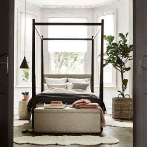 Neptune Beds King / A Wardley Four Poster Bed, Warm Black