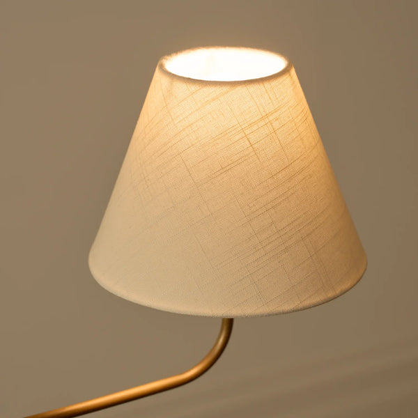 Regency linen shaded light on brass bar pendant ceiling light