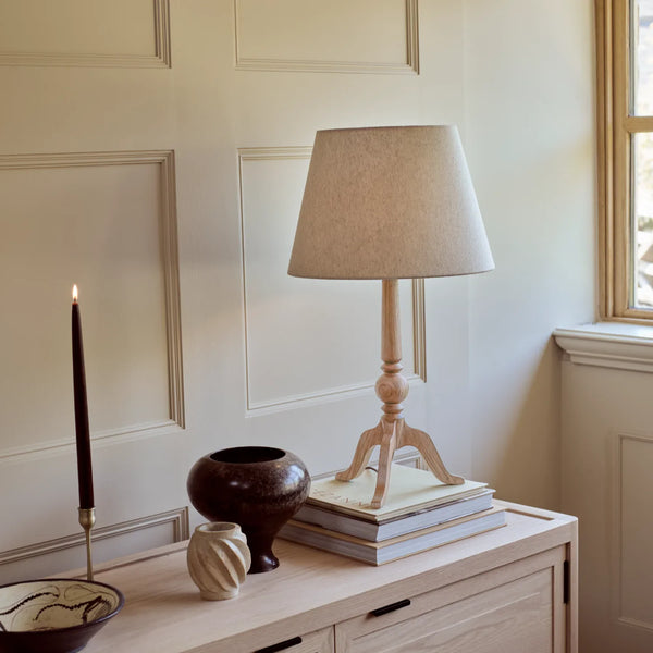 Thornbury Table Lamp, Natural Oak
