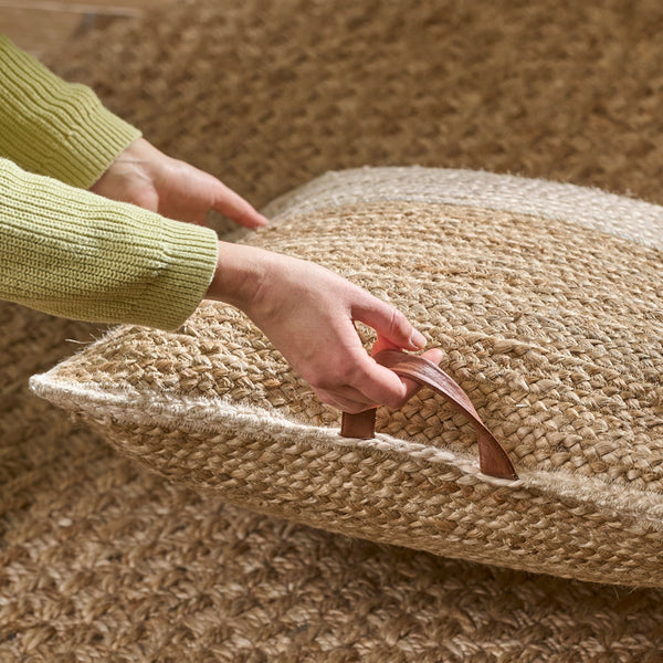 Neptune Cushions Orissa Woven Floor Cushion, Natural