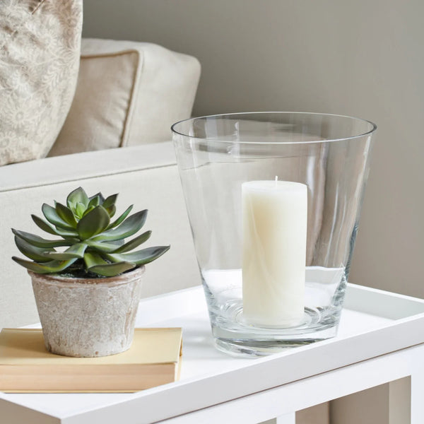 Neptune Accessories_Living accessories_Decorative accessories default Alderney Conical Hurricane Glass Vase, Medium