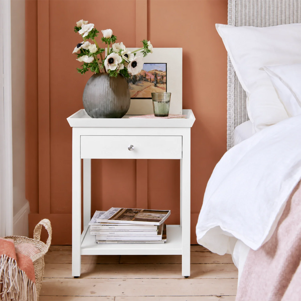 Aldwych Tall Tray Side Table, Snow