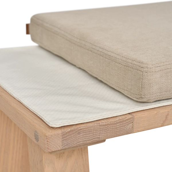 Arundel 4-5 Seater Bench Cushion, Linara Linen Natural