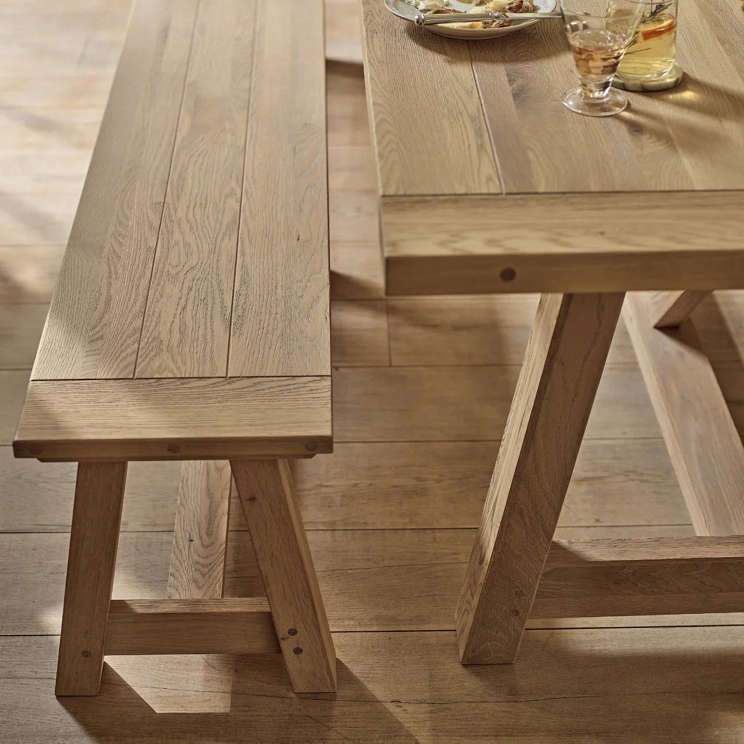 Neptune Furniture_Living & dining furniture_Dining & bar stools default Arundel 4-5 Seater Oak Dining Bench