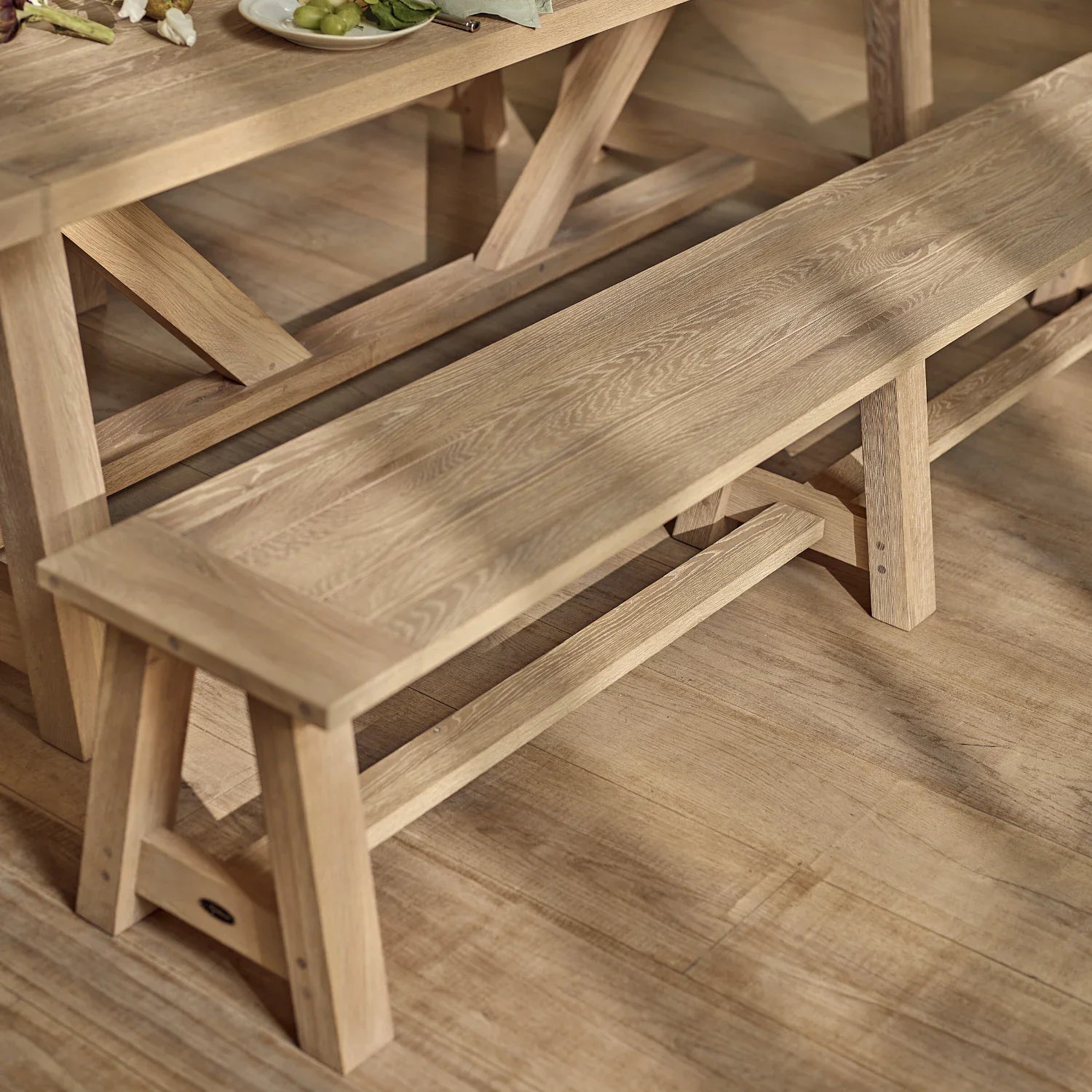 Neptune Furniture_Living & dining furniture_Dining & bar stools default Arundel 4-5 Seater Oak Dining Bench