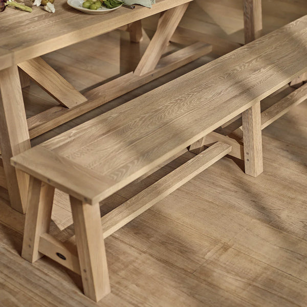 Neptune Furniture_Living & dining furniture_Dining & bar stools default Renewed Arundel 4-5 Seater Oak Dining Bench