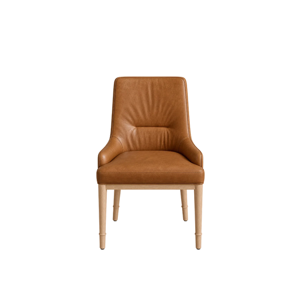 Ascot Dining Chair, Tan Leather