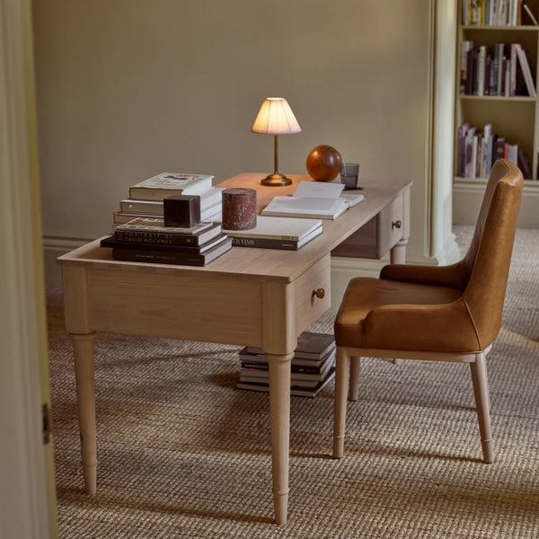 Ascot Dining Chair, Tan Leather