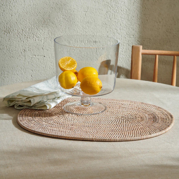 Neptune Accessories_Tabletop_Table linens default Ashcroft Medium Rattan Serving Mat, Set of 2
