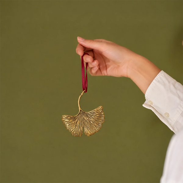 Ashridge Ginkgo Leaf Hanging Decoration, Bronze
