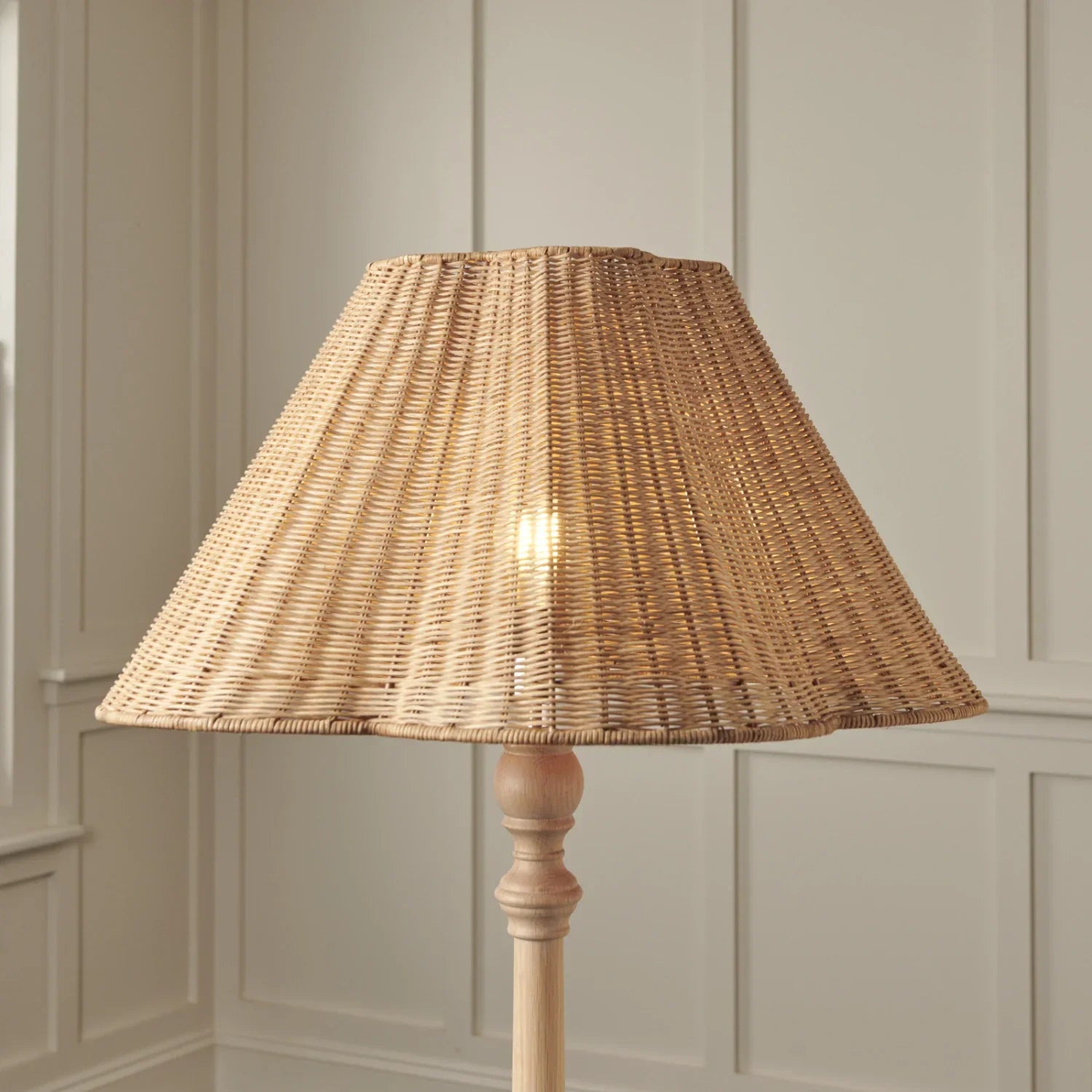 Neptune Accessories_Lighting_Lighting accessories 24" Athena Rattan Scallop Tapered Lampshade
