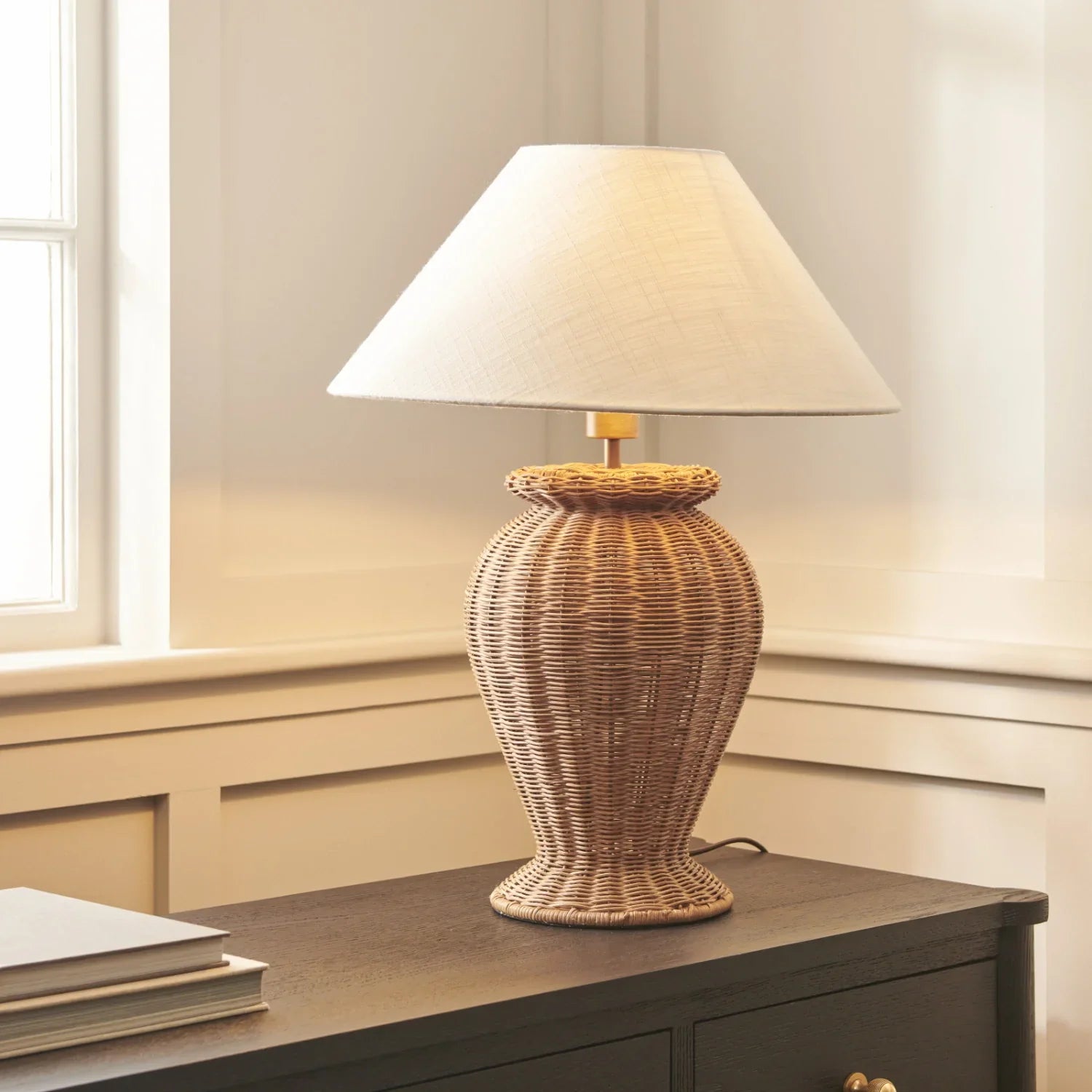 Neptune Accessories_Lighting_Table lamps Oliver 18" Warm White Athena Medium Rattan Table Lamp
