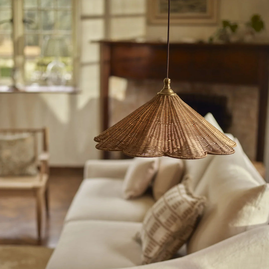 Athena Rattan Pendant Light – Neptune