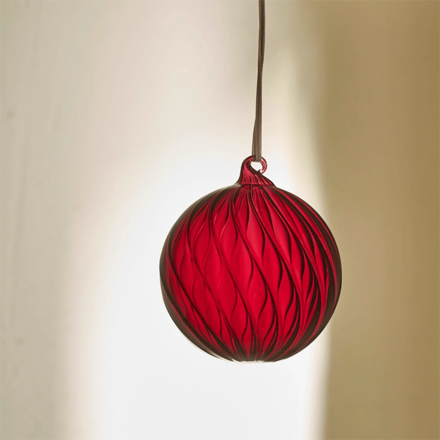 Neptune Seasonal_Christmas_Christmas tree decorations default Avery Large Glass Bauble, Merlot - Set of 3