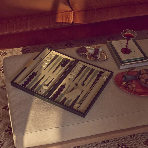 Neptune Accessories_Living accessories_Stationery & books default Neptune Leather Backgammon Set, Constable Green