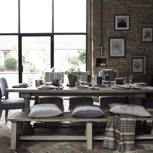 Balmoral 8 Seater Rectangular Dining Table, Seasoned Oak – Neptune