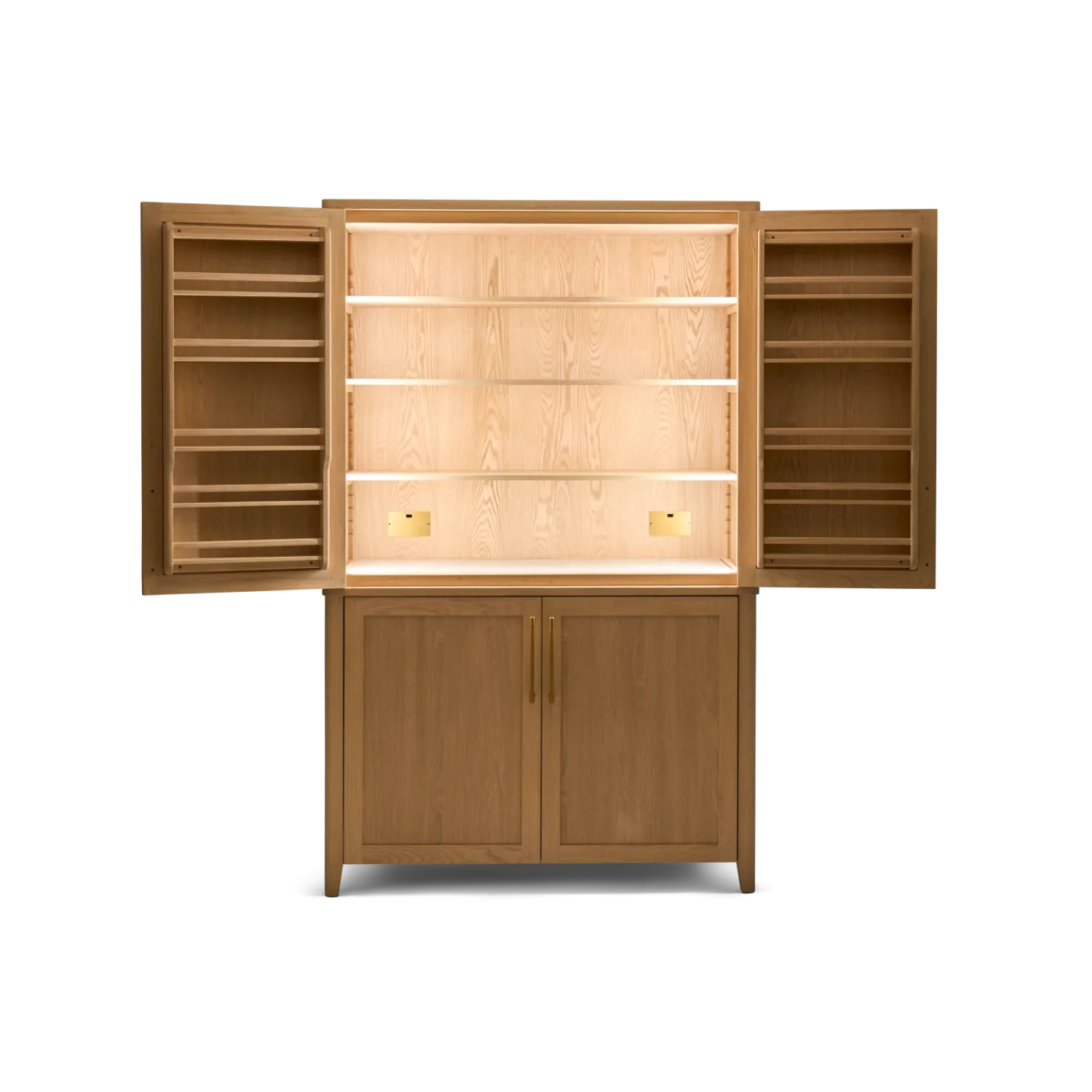 Neptune Kitchen_Kitchen furniture_Kitchen free standing default Borough Freestanding Oak Double Kitchen Larder with Marble insert