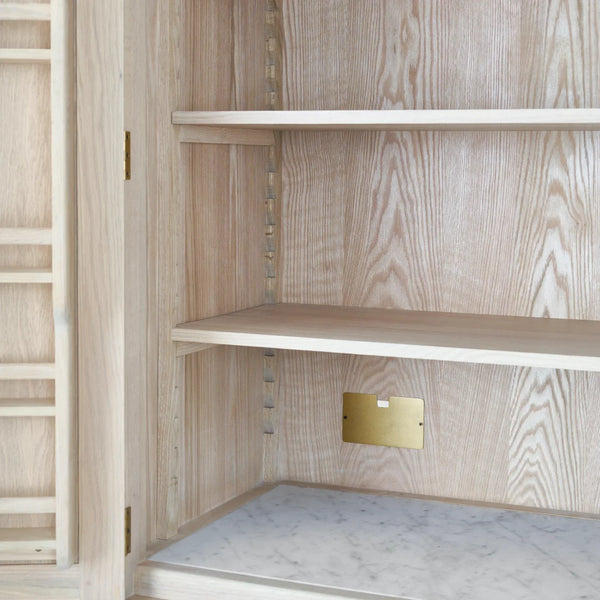 Neptune Kitchen_Kitchen furniture_Kitchen free standing default Borough Freestanding Oak Double Kitchen Larder with Marble insert