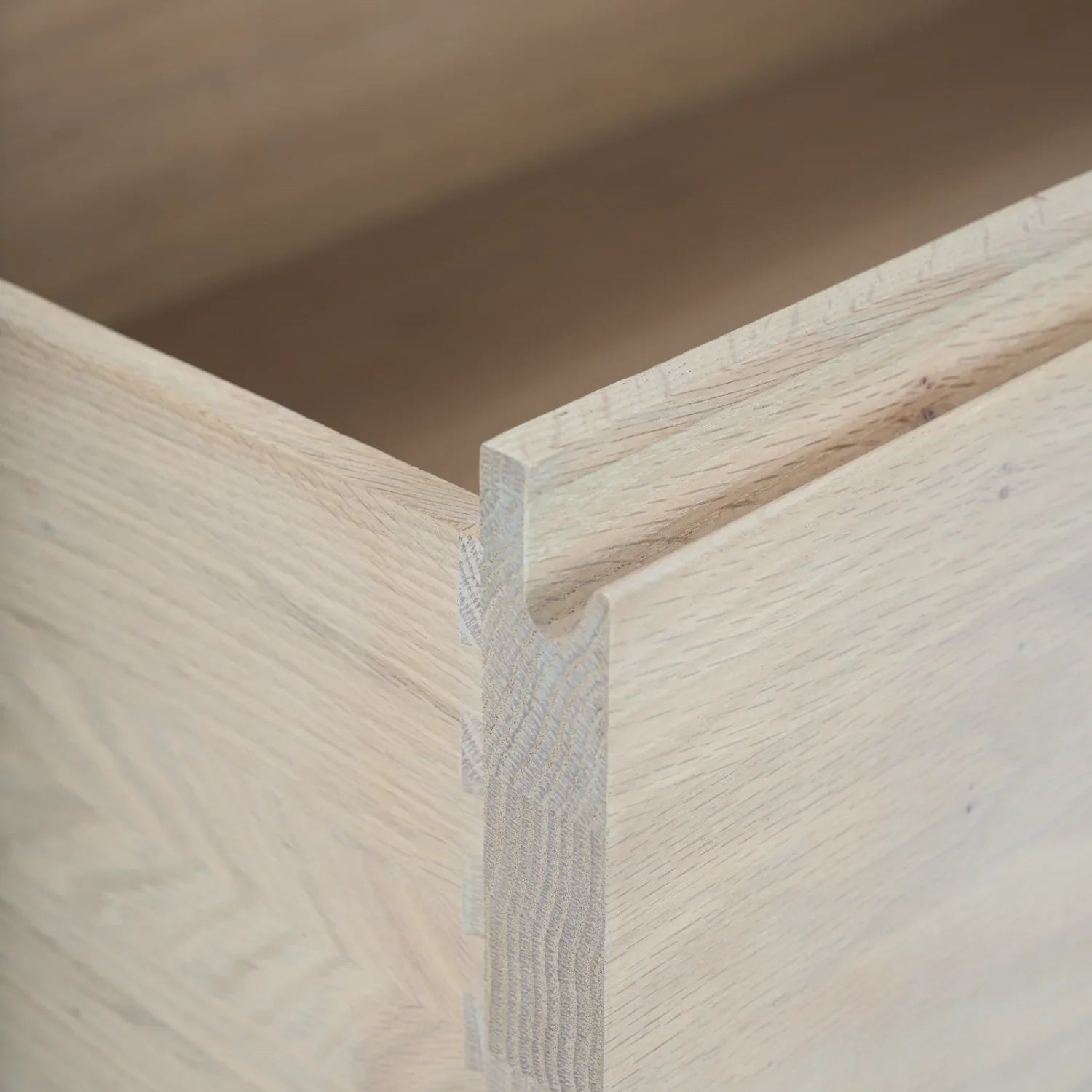 Neptune Kitchen_Kitchen furniture_Kitchen free standing default Borough Freestanding Oak Pan Drawer with Marble Top