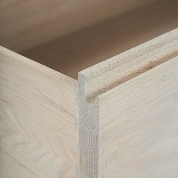 Neptune Kitchen_Kitchen furniture_Kitchen free standing default Borough Freestanding Oak Pan Drawer with Marble Top