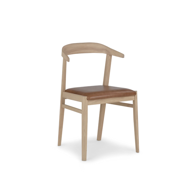 Neptune Furniture_Living & dining furniture_Dining & bar stools default Borough Oak Dining Chair, Tan Leather
