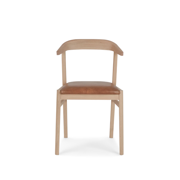 Neptune Furniture_Living & dining furniture_Dining & bar stools default Borough Oak Dining Chair, Tan Leather