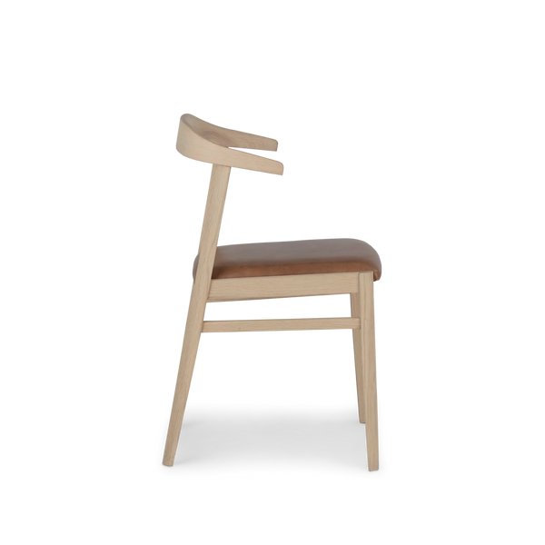 Neptune Furniture_Living & dining furniture_Dining & bar stools default Borough Oak Dining Chair, Tan Leather