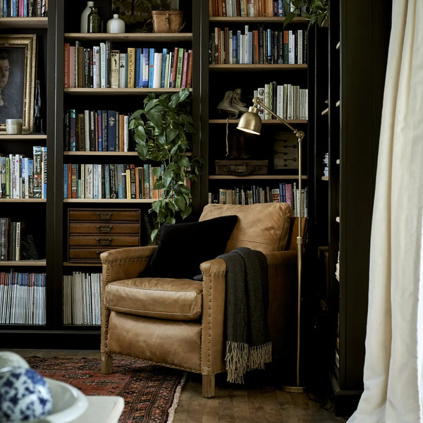 Neptune Accessories_Lighting_Floor lamps default Brompton Antique Brass Reading Floor Lamp