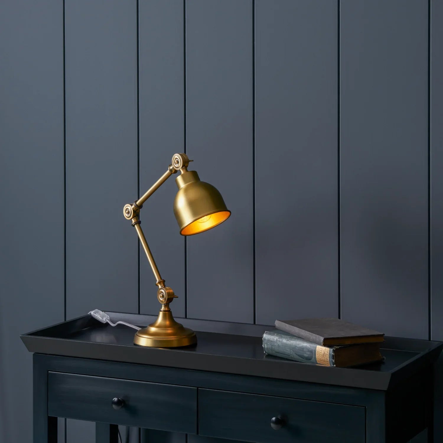Neptune Accessories_Lighting_Table lamps default Brompton Desk Light, Brass