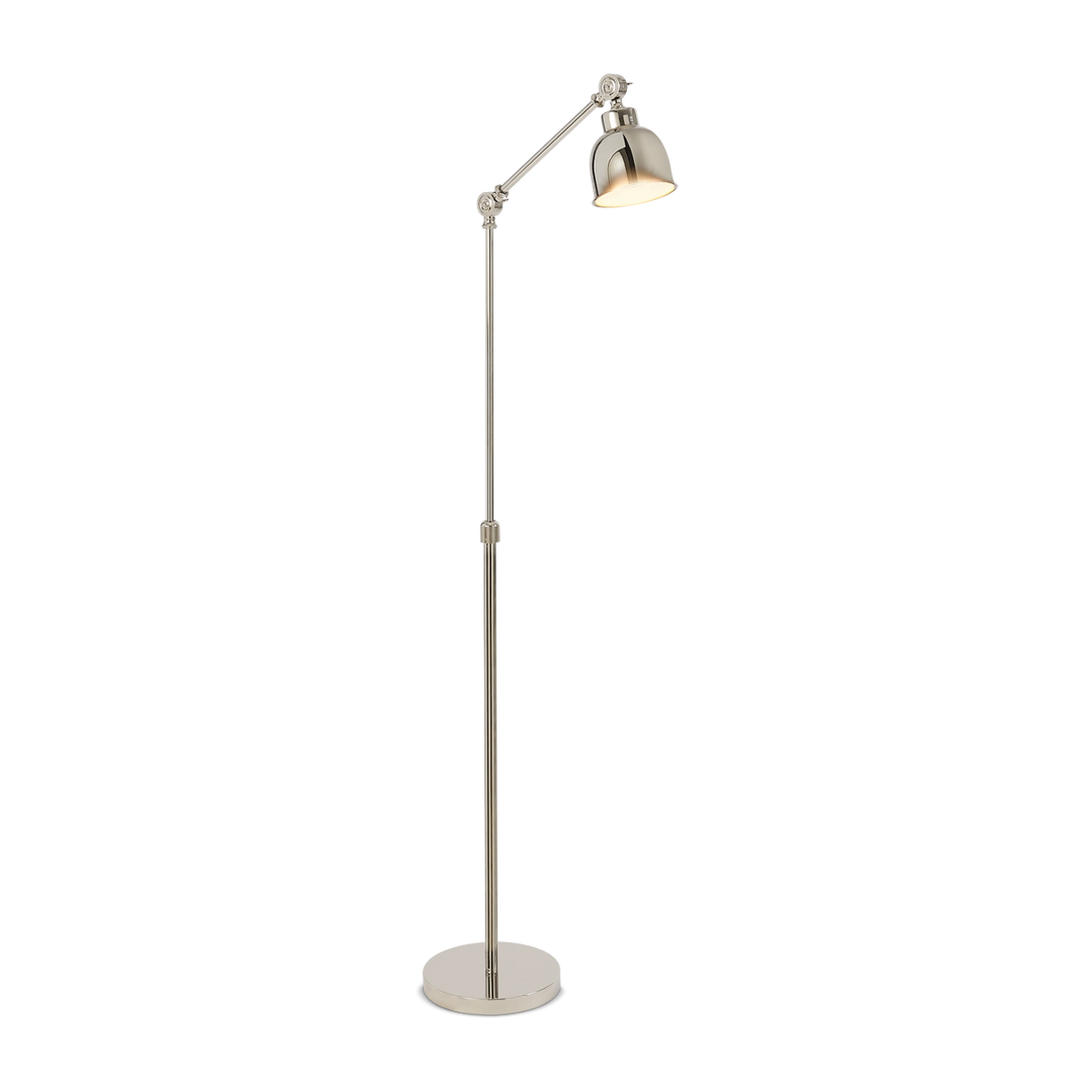 Brompton Nickel Reading Floor Lamp – Neptune