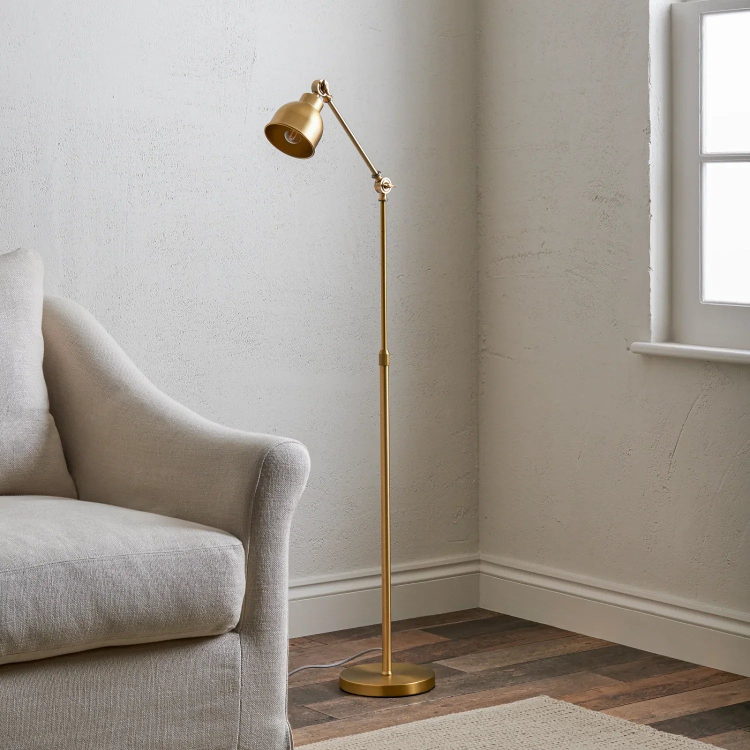 Neptune Accessories_Lighting_Floor lamps default Brompton Reading Floor Lamp, Brass