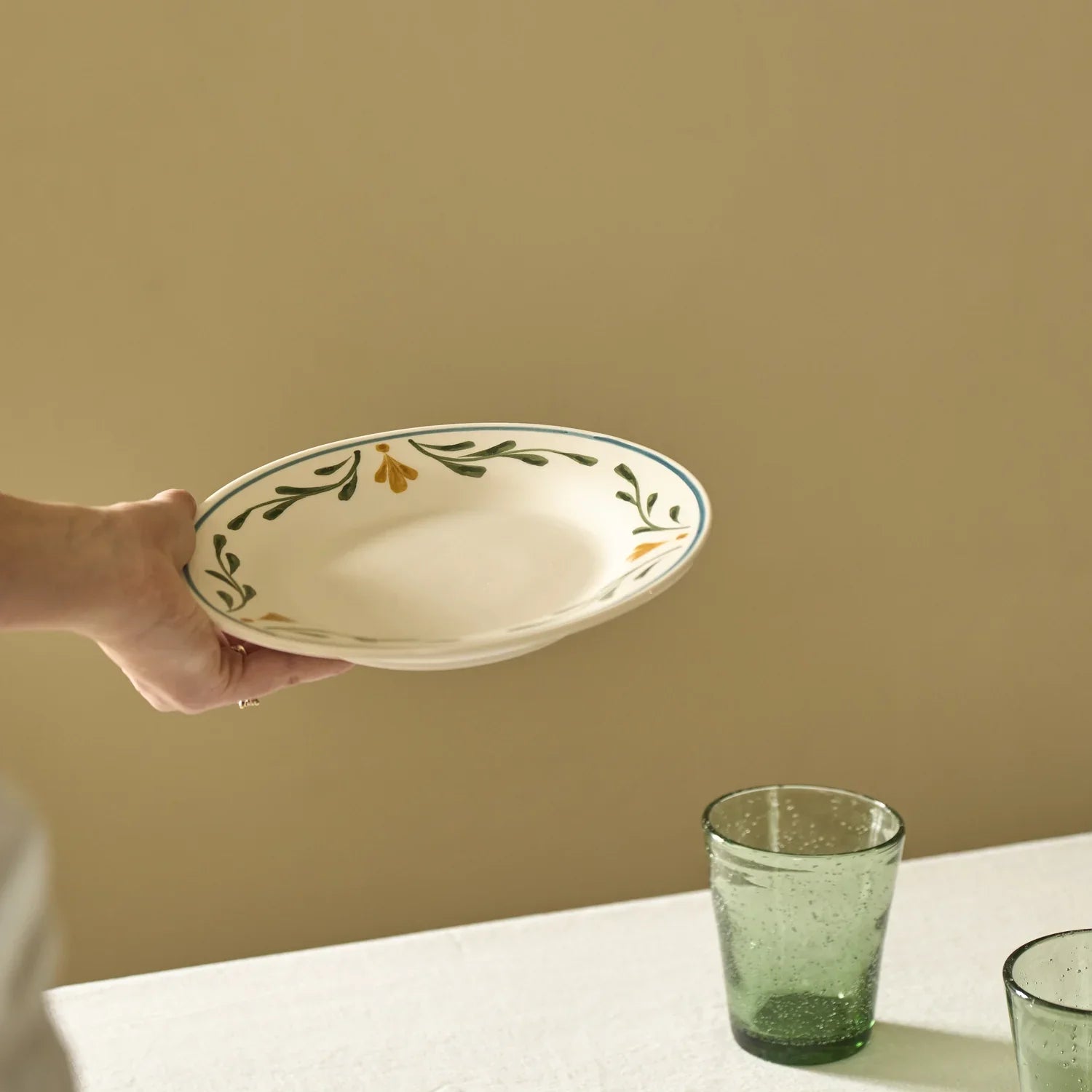 Neptune Accessories_Tabletop_Dinnerware default Callington Green Leaf Dessert Plate