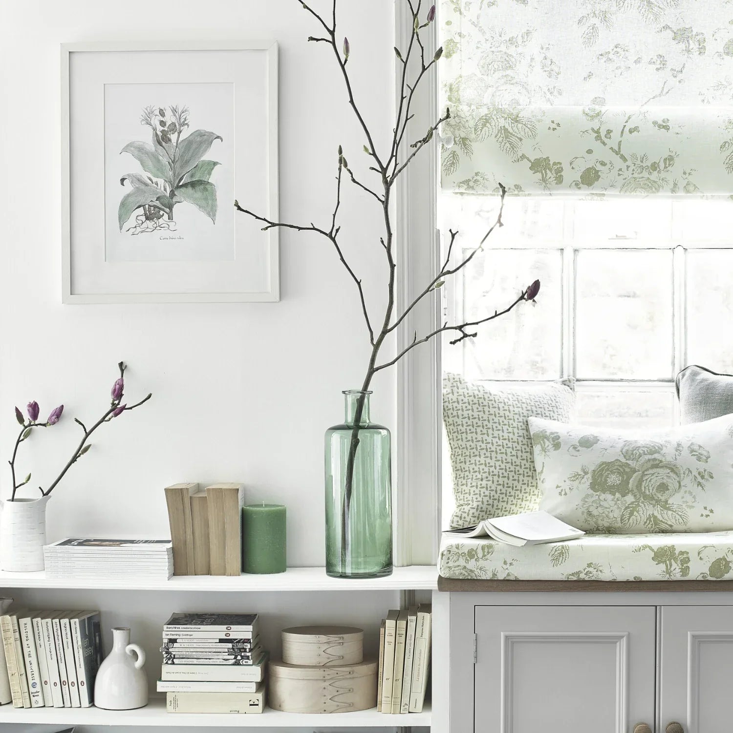 Neptune Accessories_Living accessories_Decorative accessories default Castleford Tall Glass Bottle Vase, Forest