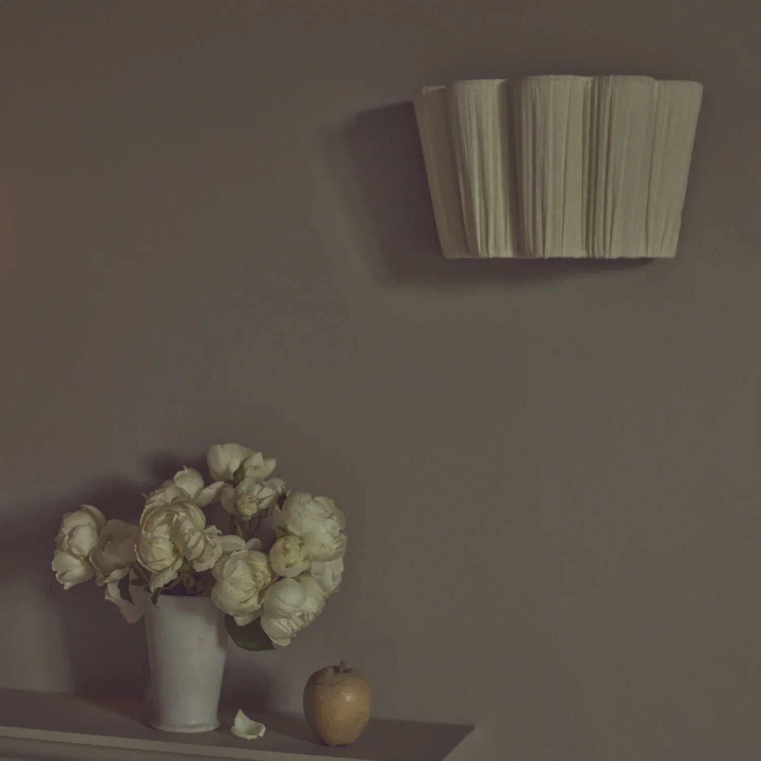 Neptune Accessories_Lighting_Wall lights default Cecile Gathered Linen Wall Uplighter