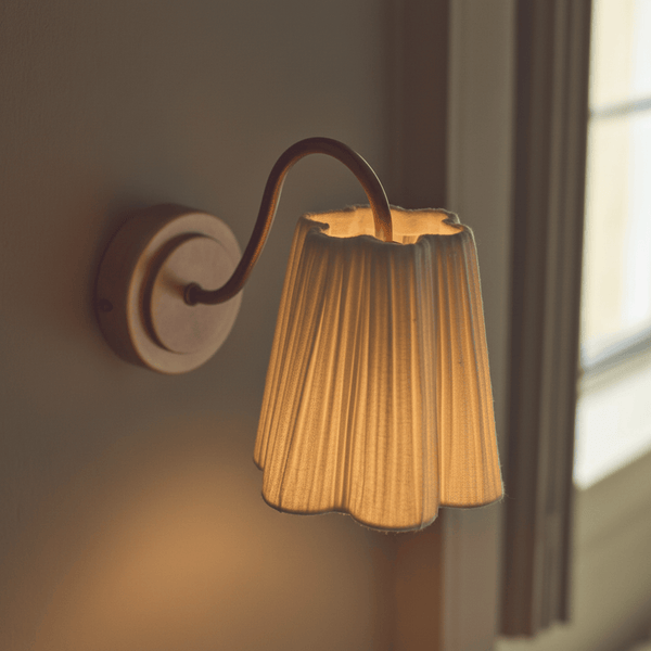 Neptune Accessories_Lighting_Wall lights default Cecile Gathered Linen Wall Light